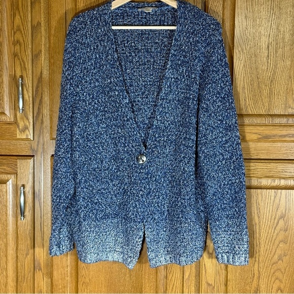 Coldwater Creek Sweaters - Coldwater Creek Blue/Silver Marled Cardigan Cozy Sweater Size 2X